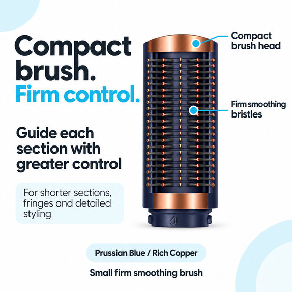 Μικρή σκληρή βούρτσα λείανσης για Dyson Airwrap HS01, HS05, HS08, Prussian Blue / Rich Copper