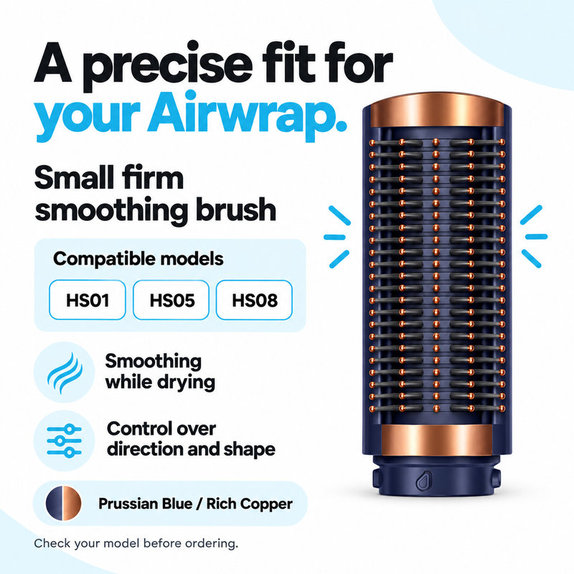 Μικρή σκληρή βούρτσα λείανσης για Dyson Airwrap HS01, HS05, HS08, Prussian Blue / Rich Copper