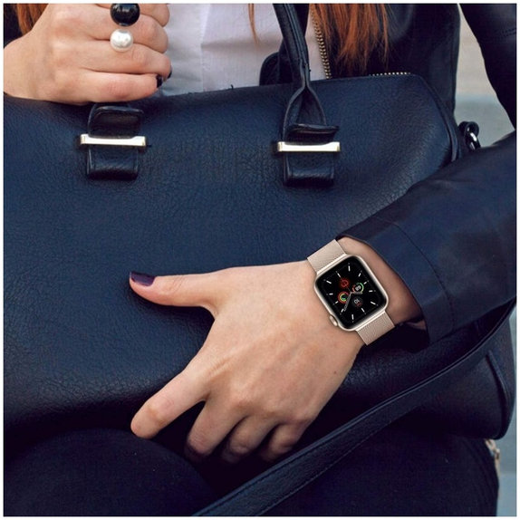 Λουράκι Milaneseband για Apple Watch 8 / 9 / 10 / 11 / SE (40 / 41 / 42 mm), Rose Gold, Tech-Protect