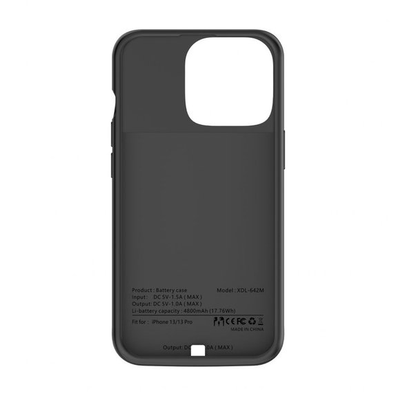 Power bank Powercase 4800mAh για iPhone 13 / 13 Pro, μαύρη, Tech-Protect