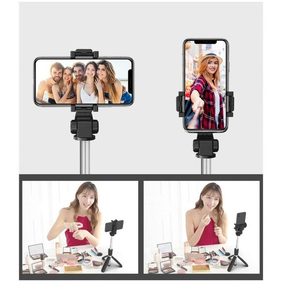 Selfie stick με τρίποδο L02S, μαύρη, Tech-Protect