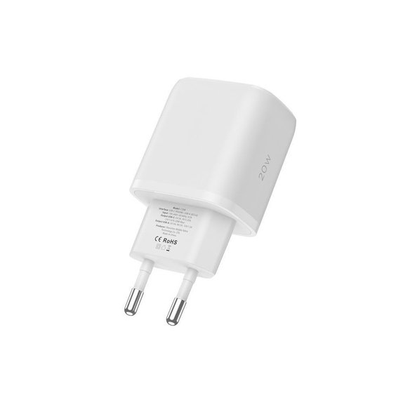 Φορτιστής δικτύου C20W 2-PORT PD 20W / QC3.0 + Lightning Cable, λευκή, Tech-Protect