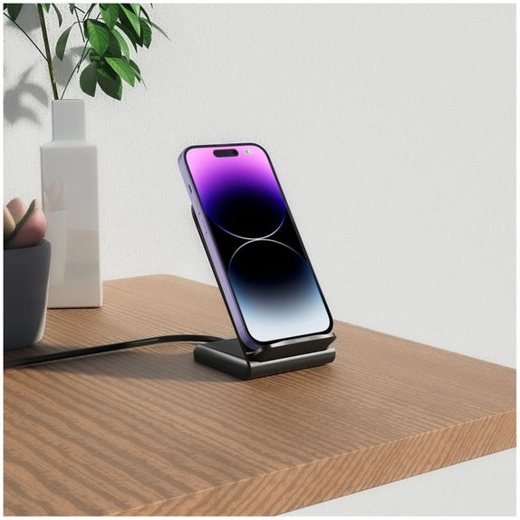 Ασύρματος φορτιστής QI15W-S2 15W, μαύρη, Tech-Protect