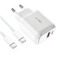 Φορτιστής δικτύου C20W 2-PORT PD 20W / QC3.0 + USB-C Cable, λευκή, Tech-Protect