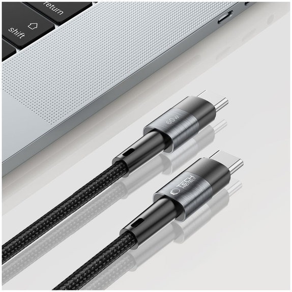 Καλώδιο Ultraboost USB-C Cable PD 60W / 3A 25CM, γκρι, Tech-Protect