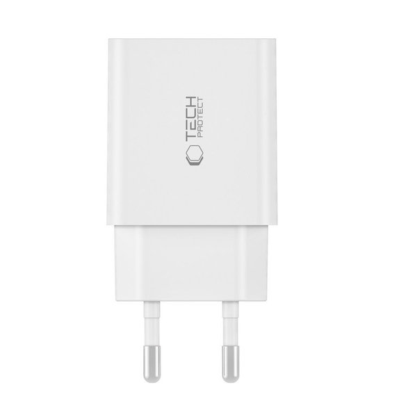 Φορτιστής δικτύου C35W 2-PORT PD 35W, λευκή, Tech-Protect