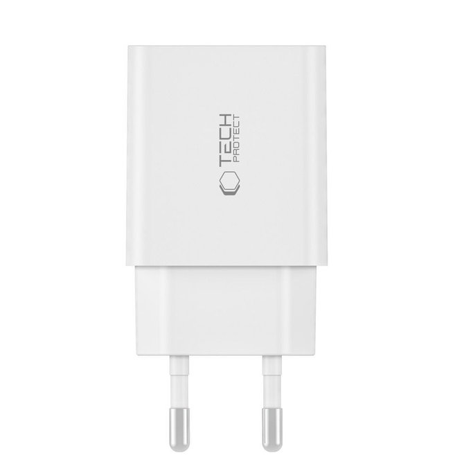 Φορτιστής δικτύου C35W 2-PORT PD 35W, λευκή, Tech-Protect