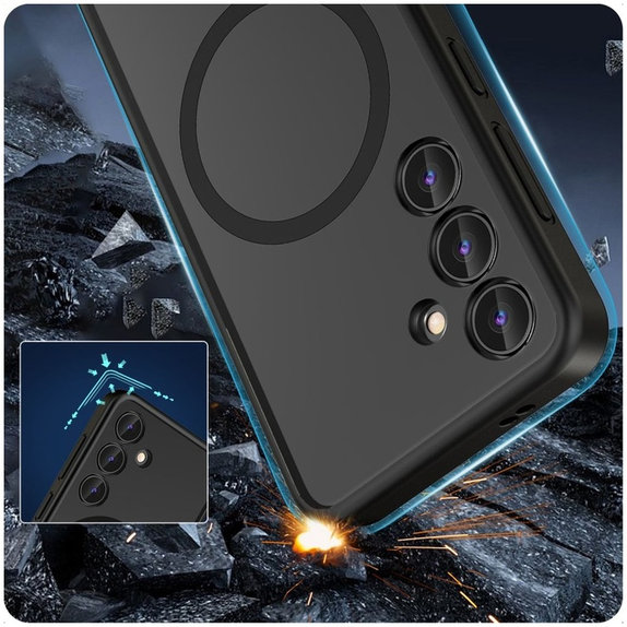 Θήκη MagMat MagSafe για Samsung S24, Matte Black, Tech-Protect