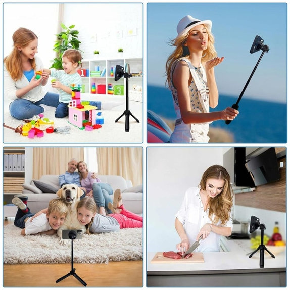 Selfie stick με τρίποδο L06S MagSafe, μαύρη, Tech-Protect