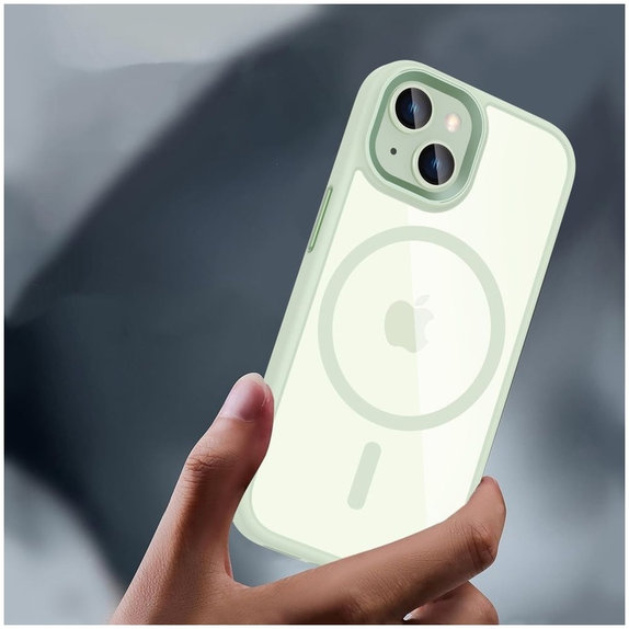 Θήκη MagMat MagSafe για iPhone 15, πράσινη/διάφανη, Tech-Protect