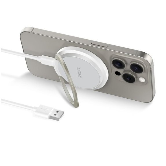 Ασύρματος φορτιστής QI15W-A33 Magnetic MagSafe, λευκή, Tech-Protect
