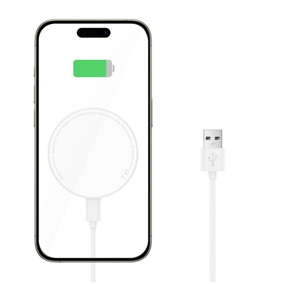 Ασύρματος φορτιστής QI15W-A33 Magnetic MagSafe, λευκή, Tech-Protect