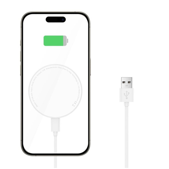 Ασύρματος φορτιστής QI15W-A33 Magnetic MagSafe, λευκή, Tech-Protect