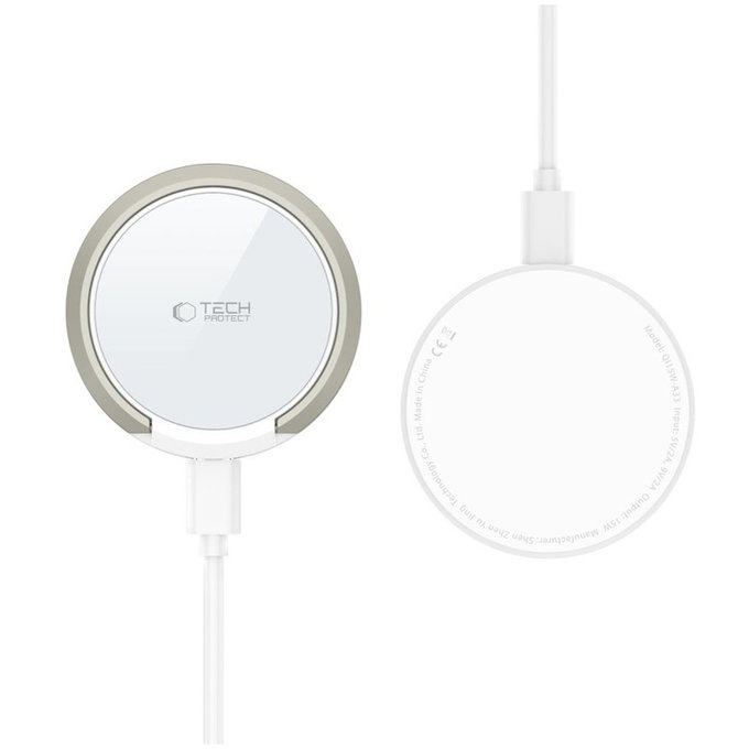 Ασύρματος φορτιστής QI15W-A33 Magnetic MagSafe, λευκή, Tech-Protect