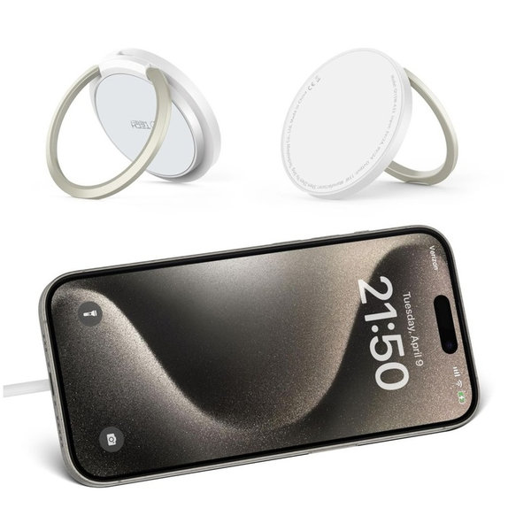Ασύρματος φορτιστής QI15W-A33 Magnetic MagSafe, λευκή, Tech-Protect