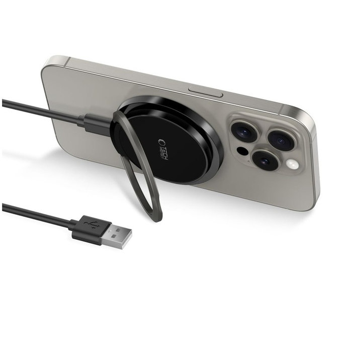 Ασύρματος φορτιστής QI15W-A33 Magnetic MagSafe, μαύρη, Tech-Protect