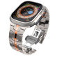Λουράκι Stainless Line για Apple Watch 8 / 9 / 10 / 11 / SE / Ultra (44 / 45 / 46 / 49 mm), Titanium/Orange, Tech-Protect