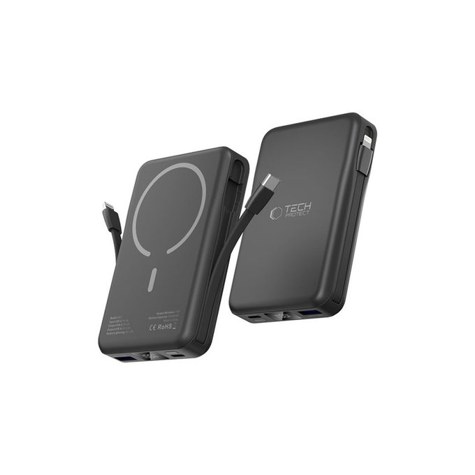 Power bank PB31 Lifemag MagSafe 10000mAh, μαύρη, Tech-Protect