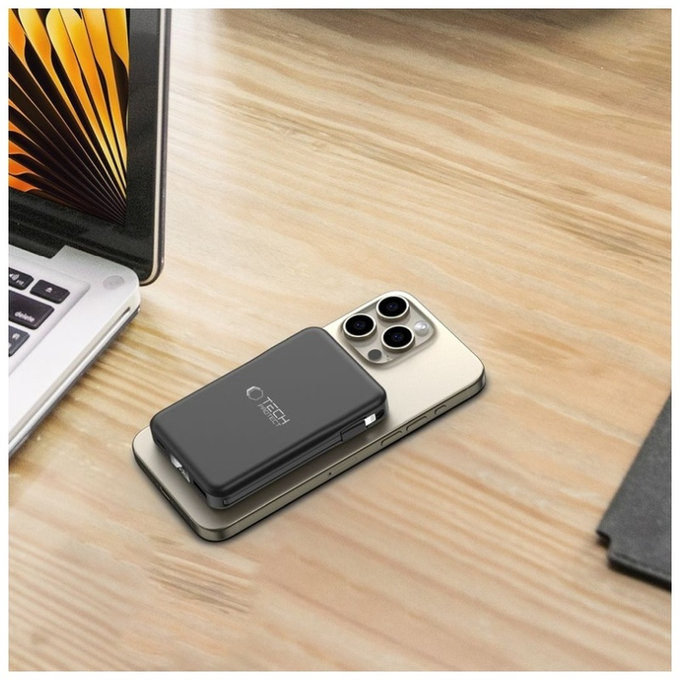 Power bank PB31 Lifemag MagSafe 10000mAh, μαύρη, Tech-Protect