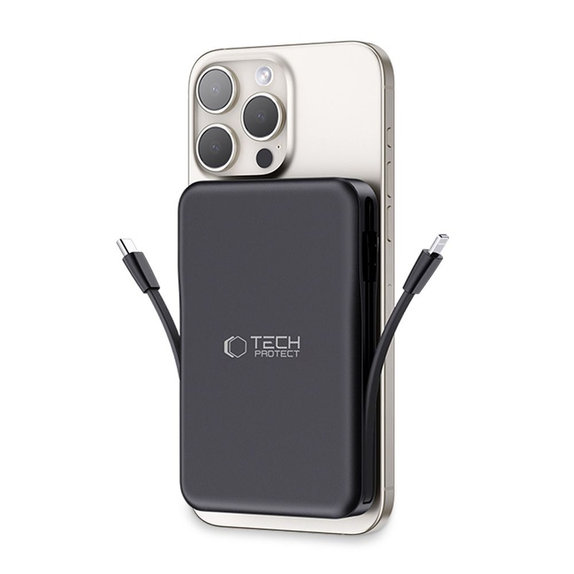 Power bank PB31 Lifemag MagSafe 10000mAh, μαύρη, Tech-Protect
