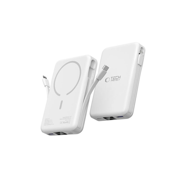 Power bank PB31 Lifemag MagSafe 10000mAh, λευκή, Tech-Protect