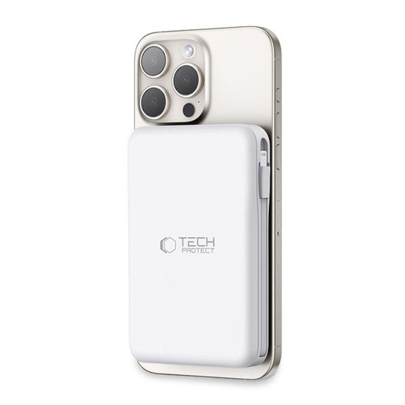 Power bank PB31 Lifemag MagSafe 10000mAh, λευκή, Tech-Protect