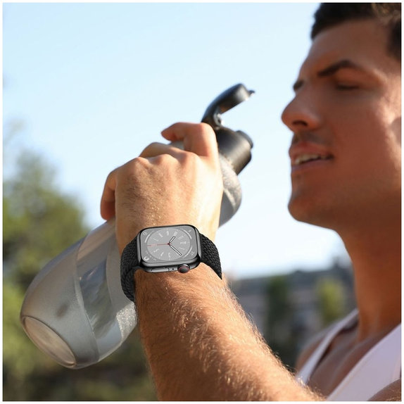 Λουράκι Nylonmag για Apple Watch 8 / 9 / 10 / 11 / SE / Ultra (44 / 45 / 46 / 49 mm), μαύρη, Tech-Protect