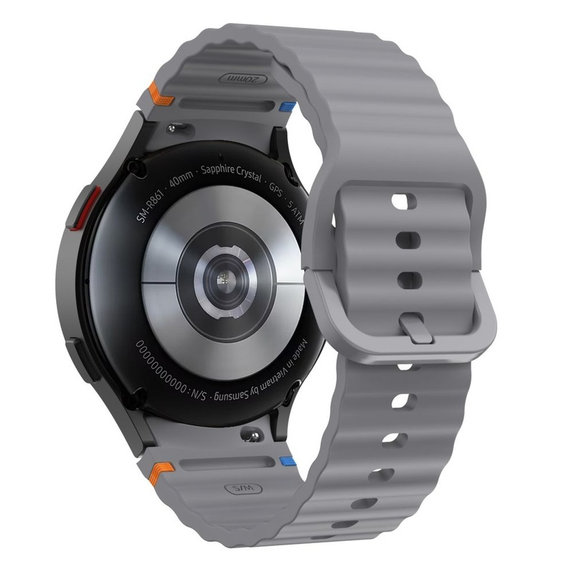 Λουράκι Silicone Sport για Samsung Samsung Watch 4 / 5 / 5 Pro / 6 / 7 / FE, Crayon Grey, Tech-Protect