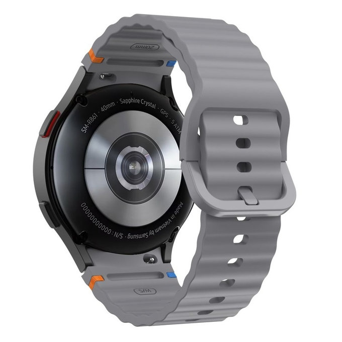 Λουράκι Silicone Sport για Samsung Samsung Watch 4 / 5 / 5 Pro / 6 / 7 / FE, Crayon Grey, Tech-Protect