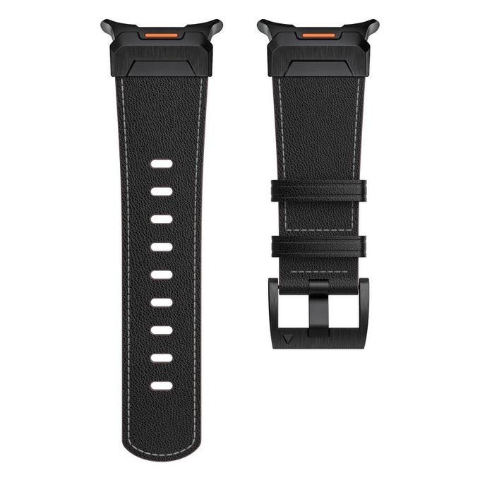 Λουράκι Delta Pro για Samsung Watch Ultra 1 / 2 2024-2026 (47 mm) Leather, μαύρη, Tech-Protect