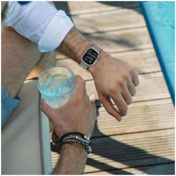 Λουράκι Milano για Apple Watch 8 / 9 / 10 / 11 / SE / Ultra (44 / 45 / 46 / 49 mm), Titanium, Tech-Protect