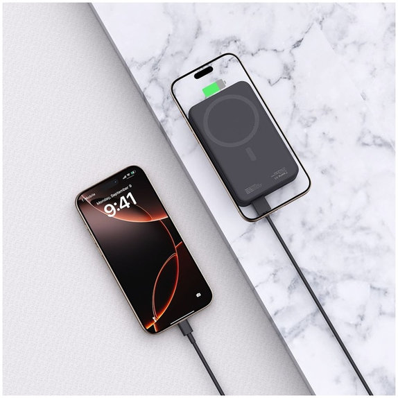 Power bank PB12 Lifemag MagSafe 20000mAh, μαύρη, Tech-Protect