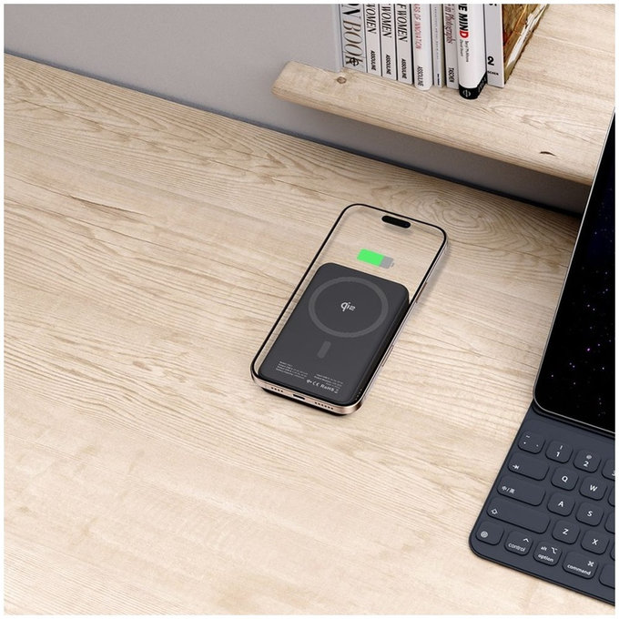 Power bank PB24 Lifemag Qi2 MagSafe 10000mAh, μαύρη, Tech-Protect