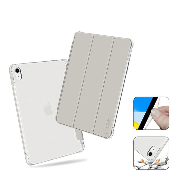 Θήκη Sc Pen Hybrid για iPad 10.9" 10 / 2022 / 11" 11 / 2025, Crystal Silver, Tech-Protect