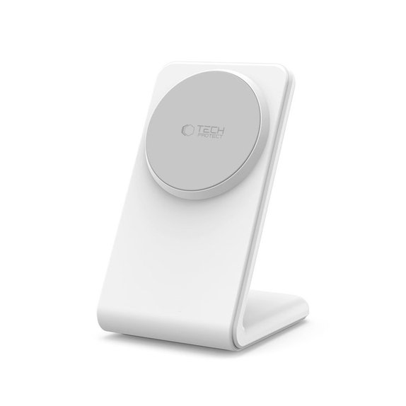 Ασύρματος φορτιστής QI15W-A38 Magnetic MagSafe, λευκή, Tech-Protect