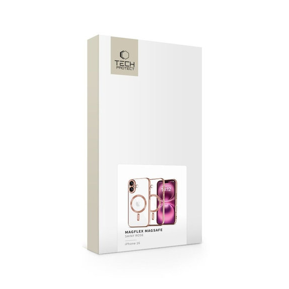 Θήκη MagFlex MagSafe για iPhone 16 Shiny Rose, Tech-Protect