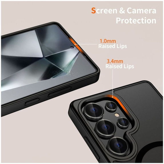 Θήκη MagMat MagSafe για Galaxy S25 Ultra, Matte Black, Tech-Protect