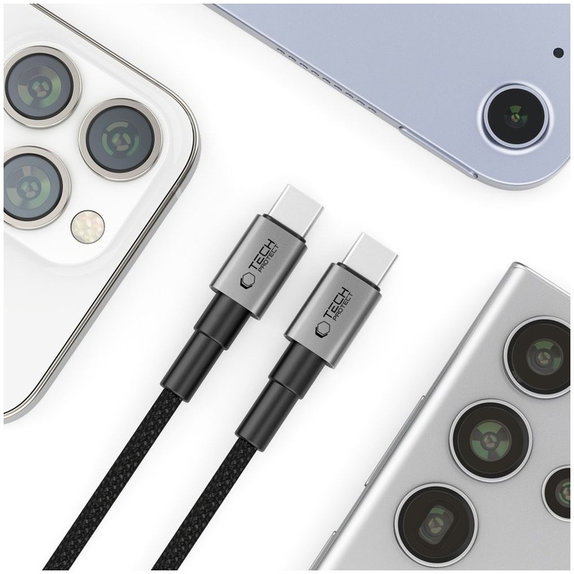 Καλώδιο Ultraboost Dna USB-C Cable PD 100W / 5A 300cm, Iron Grey, Tech-Protect