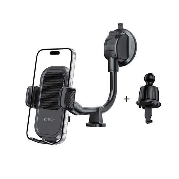 Βάση αυτοκινήτου V8 Universal Long Arm Dashboard & Windshield, μαύρη, Tech-Protect