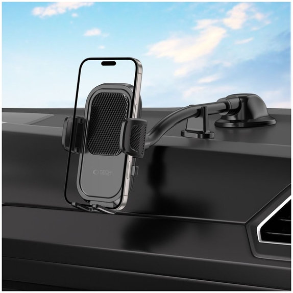 Βάση αυτοκινήτου V8 Universal Long Arm Dashboard & Windshield, μαύρη, Tech-Protect