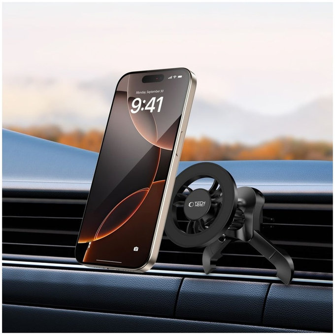 Βάση αυτοκινήτου N56 Magnetic MagSafe Stable Vent, μαύρη, Tech-Protect