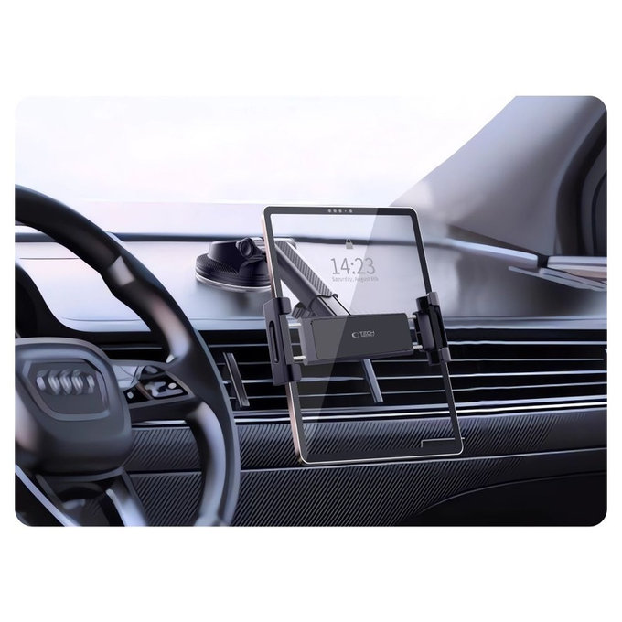 Βάση αυτοκινήτου V4 Universal Windshield & Dashboard for Tablet, μαύρη, Tech-Protect