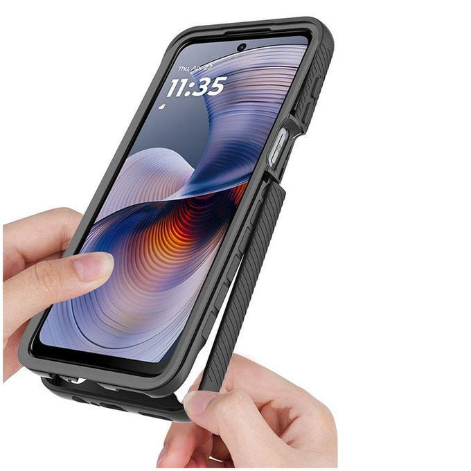 Θήκη Defense για Motorola Moto G15 / G15 Power / G17 / G17 Power / G05 / E15, μαύρη, Tech-Protect