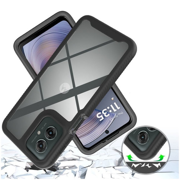 Θήκη Defense για Motorola Moto G15 / G15 Power / G17 / G17 Power / G05 / E15, μαύρη, Tech-Protect