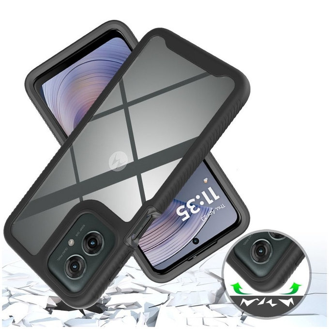 Θήκη Defense για Motorola Moto G15 / G15 Power / G17 / G17 Power / G05 / E15, μαύρη, Tech-Protect