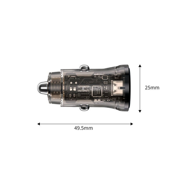 Φορτιστής αυτοκινήτου CC01 2-PORT PD 45W / QC3.0, μαύρη, Tech-Protect