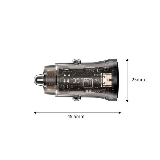 Φορτιστής αυτοκινήτου CC01 2-PORT PD 45W / QC3.0, μαύρη, Tech-Protect