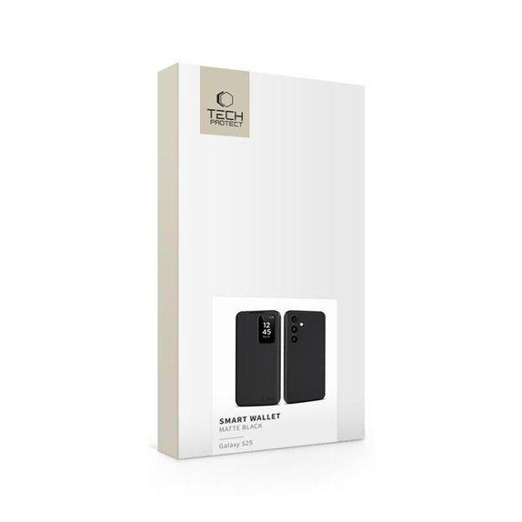 Θήκη Smart Wallet για Samsung S25, Matte Black, Tech-Protect