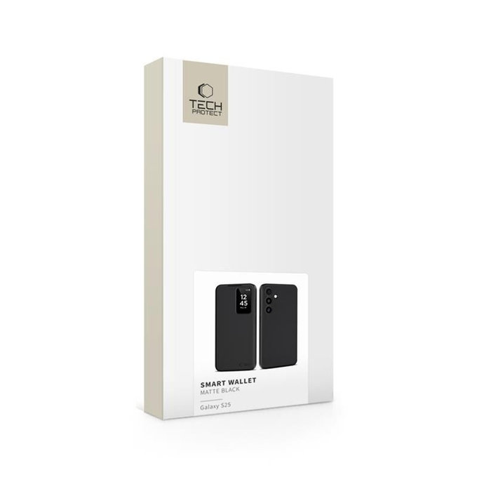 Θήκη Smart Wallet για Samsung S25, Matte Black, Tech-Protect