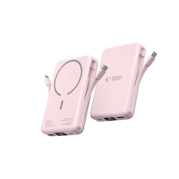 Power bank PB31 Lifemag MagSafe 10000mAh, ροζ, Tech-Protect
